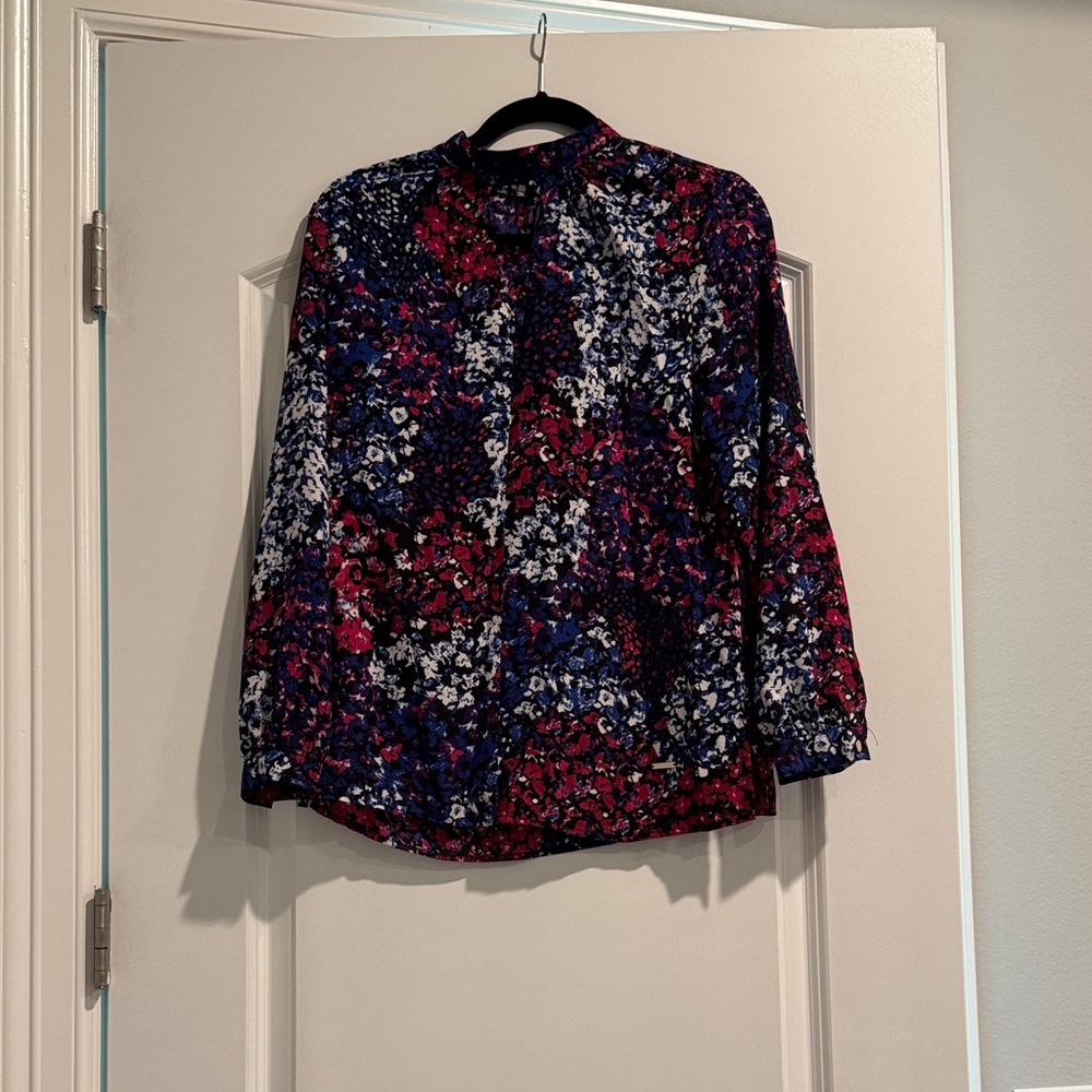 Nine West Multicolor Floral Blouse